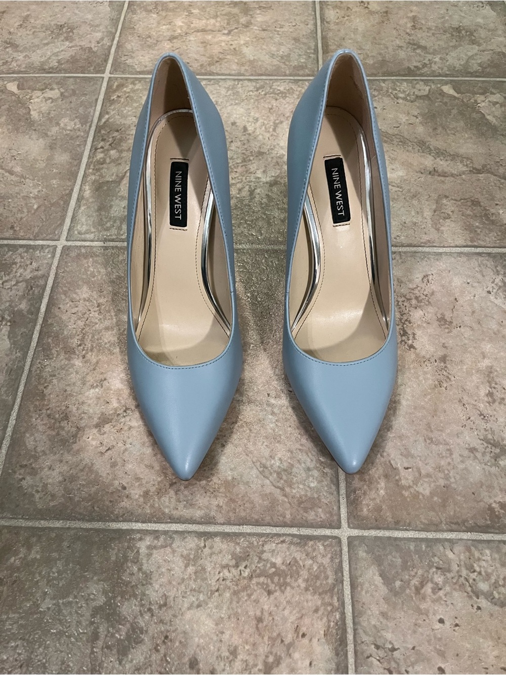 Nine West Powder Blue Pointed-Toe Pumps